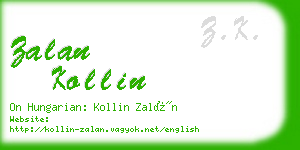 zalan kollin business card